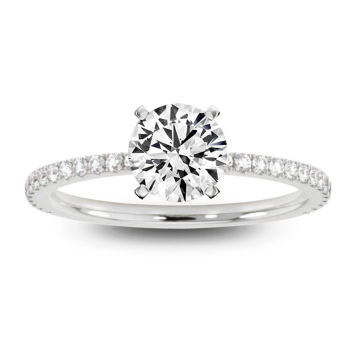 14K White Gold Karen Lab Grown Diamond Ring (1/3 ct. tw)
